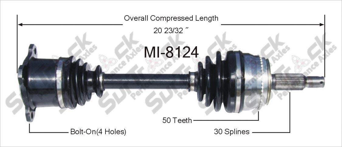 CV Drive Axle Shaft Fits Mitsubishi Montero 2001-06 Front P