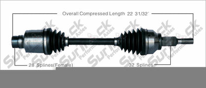 New CV Drive Axle Shaft Fits Sebring Dodge Avenger 2.4L 2007-10 Front P