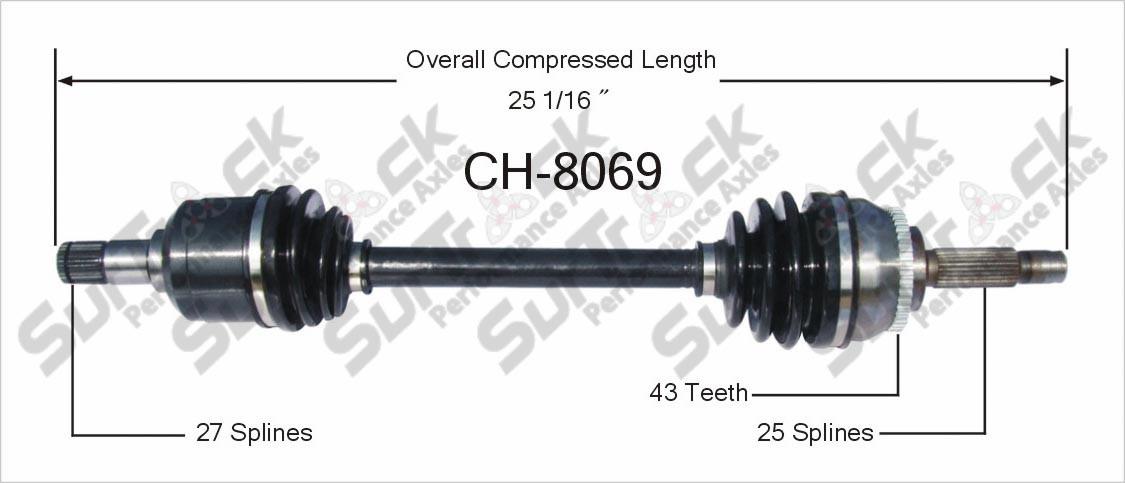 New CV Drive Axle Shaft Fits Sebring Stratus Eclipse Galant 1999-05 Front D