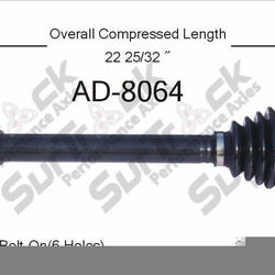 New CV Drive Axle Shaft Fits Audi 4000 1985-87 Front P
