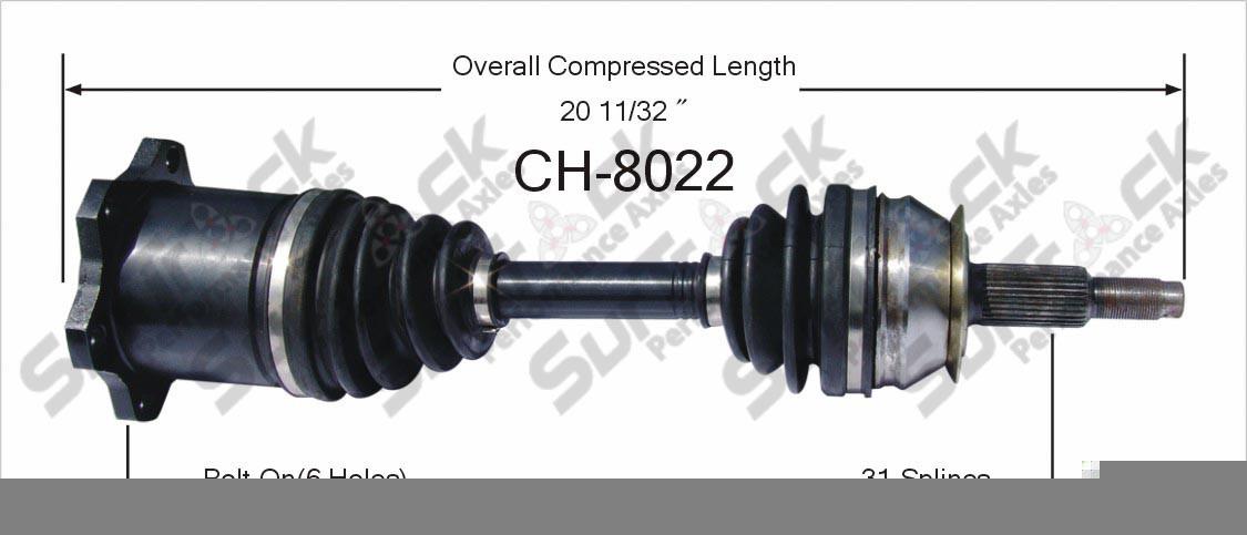New CV Drive Axle Shaft Fits Dodge Dakota, Durango 1997-99 Front D/P