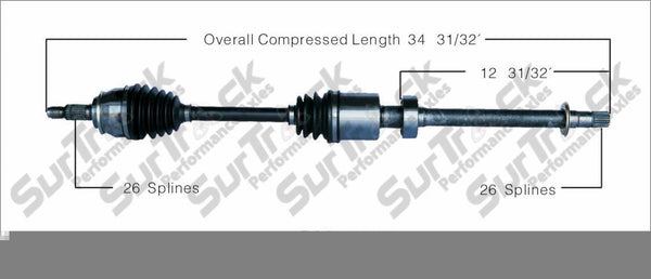 New CV Drive Axle Shaft Fits Mini Cooper A/T Supercharged 2005-08 front P