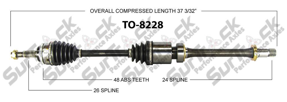 New CV Drive Axle Shaft Fits Toyota Corolla, Matrix, Vibe FWD 2009-12 Front P