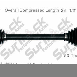 New CV Drive Axle Shaft Fits Honda S2000 2000-09 Rear P