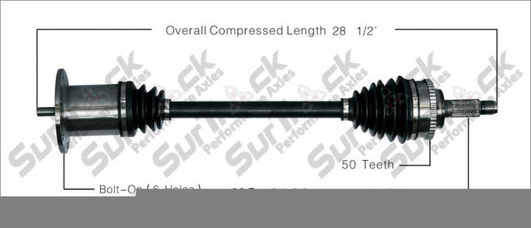 New CV Drive Axle Shaft Fits Honda S2000 2000-09 Rear P