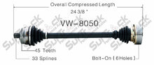 Nuevo eje CV para Passat 1999-2005 trasero D/P 1997-2000 A4 Quattro Frt D/S