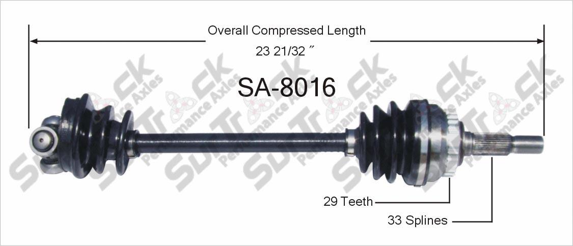 CV Drive Axle Shaft Fits Saab 900 1994-97 Front P