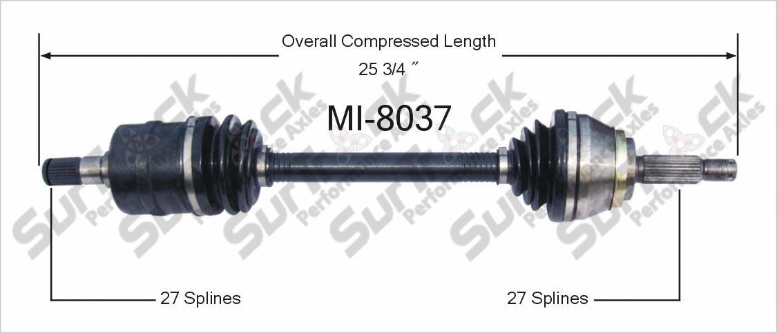 New CV Drive Axle Shaft Fits Dodge Stealth Mitsubishi 3000GT 1993-99 Front P