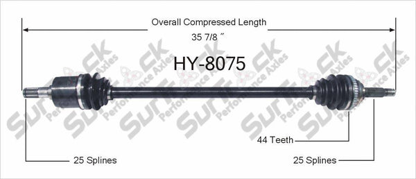 New CV Drive Axle Shaft Fits Hyundai Accent 2000-05 Front P