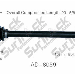 New CV Drive Axle Shaft Fits Audi 100 M/T, 100 Quattro 1989-91 Front D