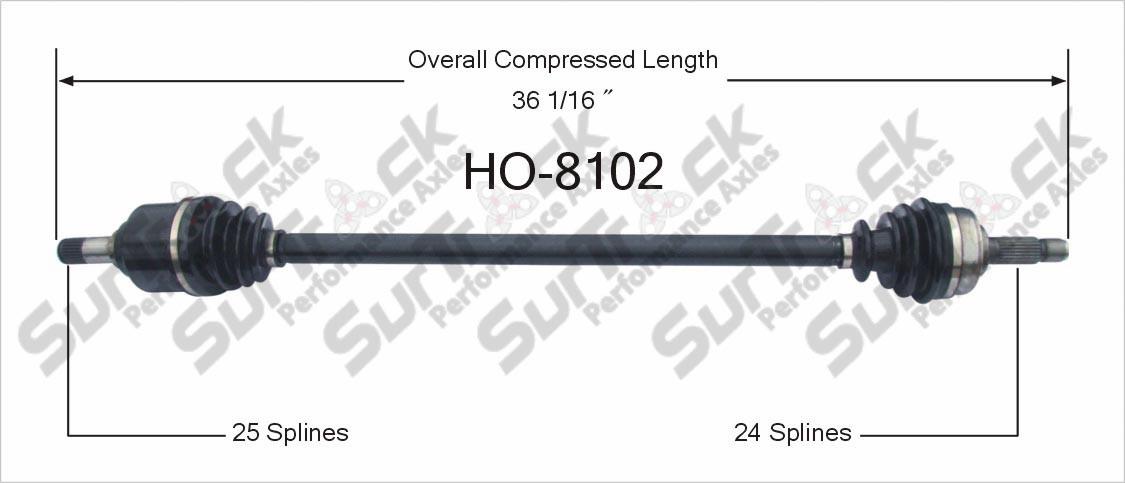 CV Drive Axle Shaft Fits Honda Prelude 1984-87 Front D