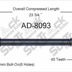 New CV Drive Axle Shaft Fits Audi A4, S4 3.0 2001-05 Front D