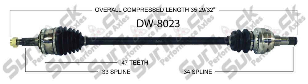 New CV Drive Axle Shaft Fits Daewoo Lanos M/T 1998-02 Front P