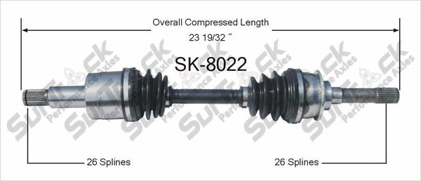New CV Drive Axle Shaft Fits Suzuki Sidekick Geo Tracker 1996-98 Front P