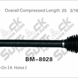 New CV Drive Axle Shaft Fits BMW X5 3.0L, MT 2001-06 Rear D/P