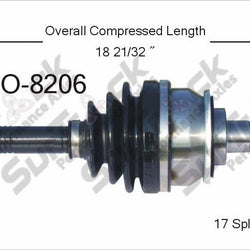 New CV Drive Axle Shaft Fits Honda Passport Isuzu Rodeo 1993-02 Front D/P