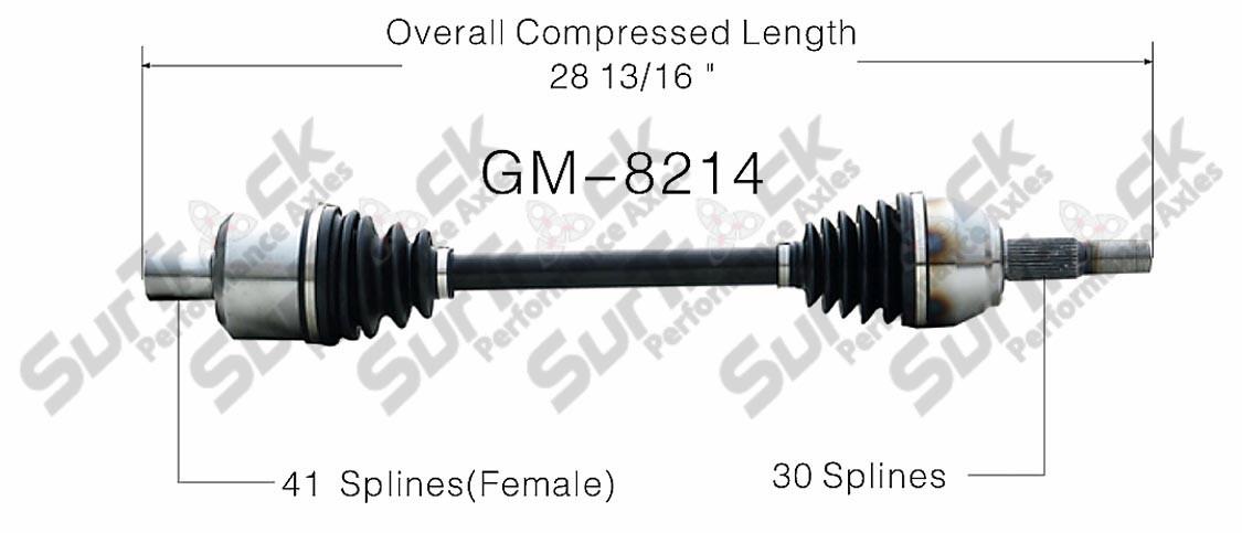 New CV Drive Axle Shaft Fits Chevrolet Corvette 1997-04 Rear D/P
