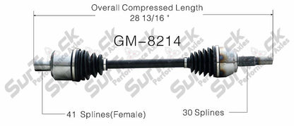 New CV Drive Axle Shaft Fits Chevrolet Corvette 1997-04 Rear D/P