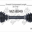 New CV Drive Axle Shaft Fits Mazda 626 1982-87 Front D