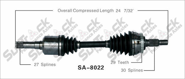 New CV Drive Axle Shaft Fits Saab 9-5 2002-10 Front D/P