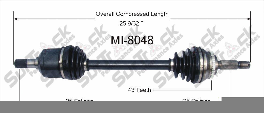 CV Drive Axle Shaft Fits Eagle Talon Eclipse Galant 1994-99 Front P