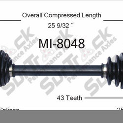 Nuevo eje de transmisión CV para Eagle Talon Eclipse Galant 1994-99 delantero P