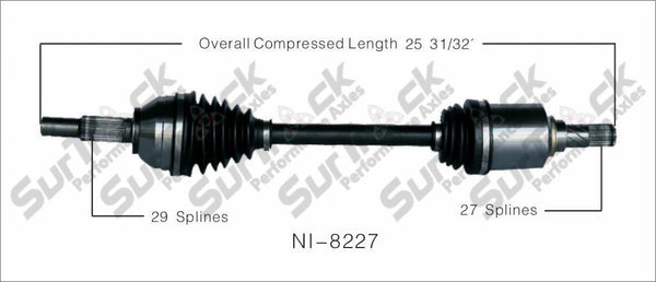 New CV Drive Axle Shaft Fits Nissan Sentra 2.5L A/T 2007-10 Front D