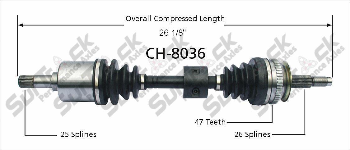 CV Drive Axle Shaft Fits Town & Country Caravan Voyager 87-95 Front L or Right