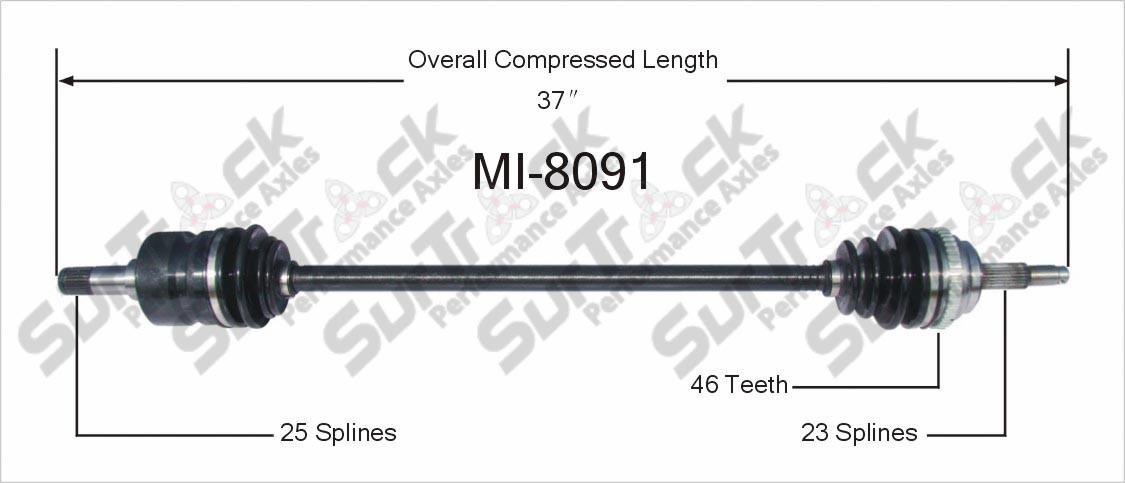 CV Drive Axle Shaft Fits Dodge Neon 1998-99 Front P