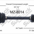 New CV Drive Axle Shaft Fits Mazda Millenia 1995-02 Front D