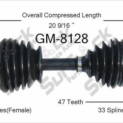 Nuevo eje de transmisión CV para Chevrolet Lumina, Monte Carlo 1997-98 delantero D