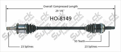 New CV Drive Axle Shaft Fits Honda CR-V 1997-01 Rear P