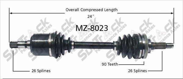 Nuevo eje de transmisión CV para Ford Probe Mazda 626, MX-6 1988-92 delantero D