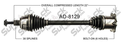 New CV Drive Axle Shaft Fits Audi A6 3.2, CVT 2006-11 Front P