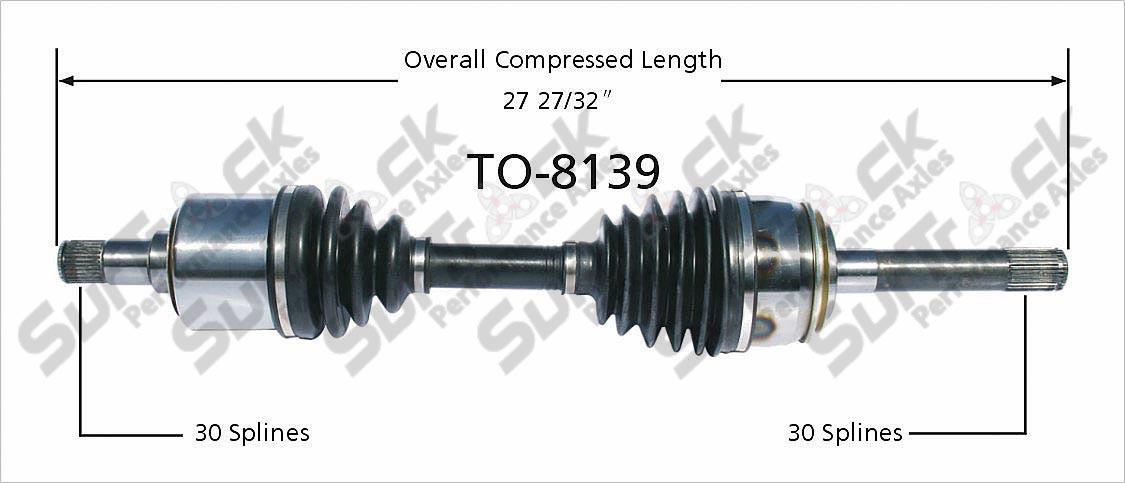 Complete Front CV Drive Axle Shaft Fits Lexus LX470 Toyota Land Cruiser 98-07