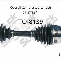 Eje de transmisión CV del lado del conductor delantero para Lexus LX470 Toyota Land Cruiser 98-07