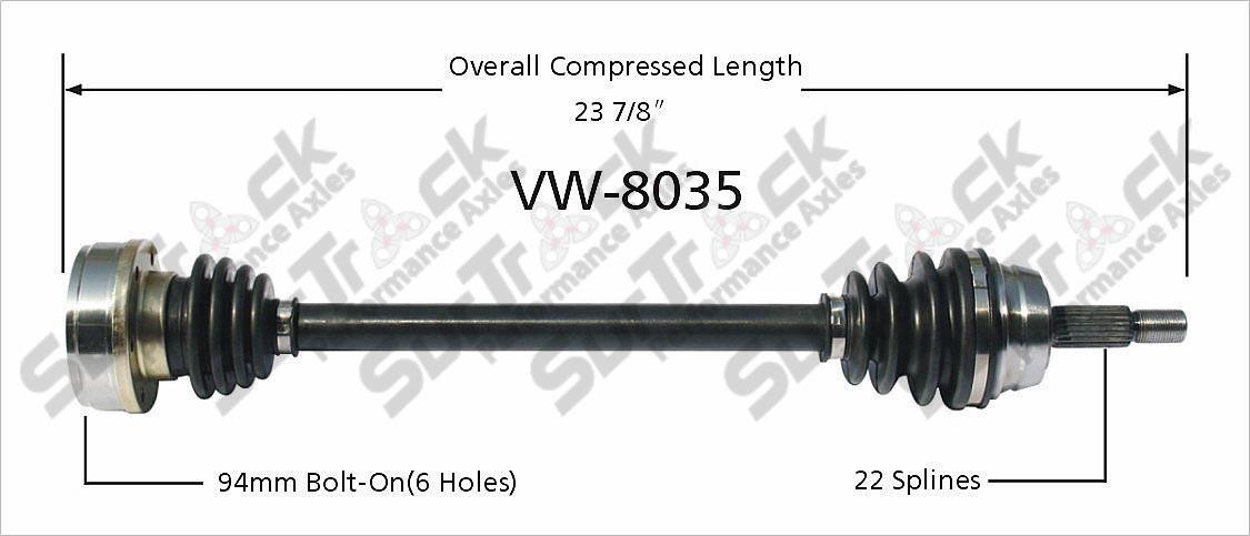 New CV Drive Axle Shaft Fits Audi Fox Volkswagen Dasher, Fox 1973-93 Front D/P