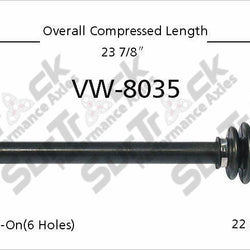 New CV Drive Axle Shaft Fits Audi Fox Volkswagen Dasher, Fox 1973-93 Front D/P