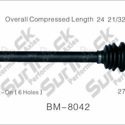 New CV Drive Axle Shaft Fits BMW 525i, 528i, 530i(M/T and A/T) 1997-03 Rear D/P