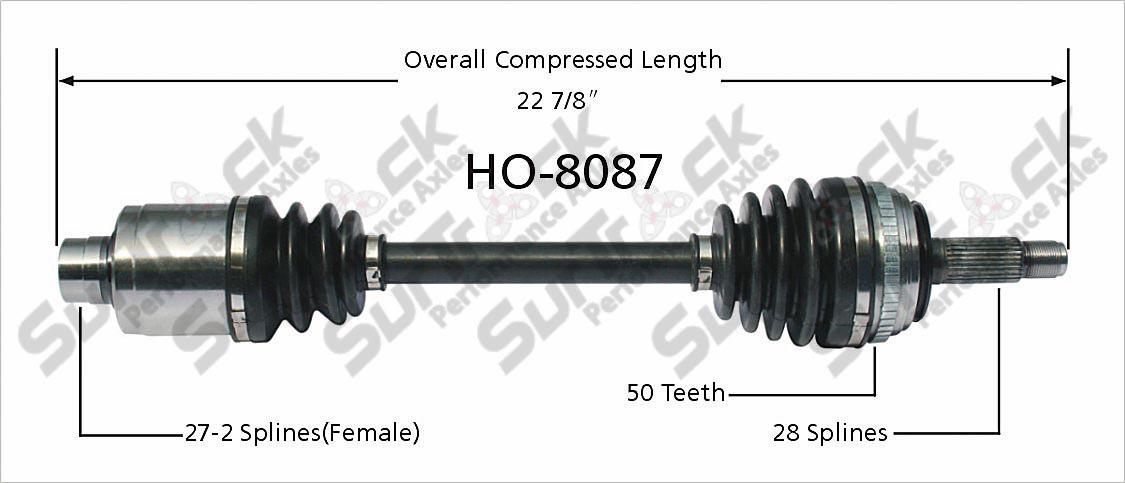 New CV Drive Axle Shaft Fits Honda Prelude 1997-01 Front D