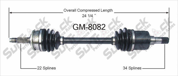 New CV Drive Axle Shaft Fits Geo Metro Isuzu Stylus 1990-93 Front D