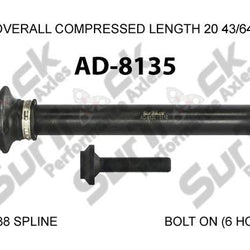 New CV Drive Axle Shaft Fits Audi A6 3.0L, 4.2L 6 spd A/T 2005-10 Front P