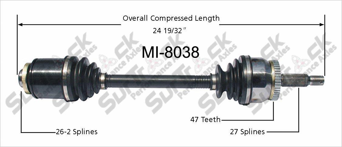 New CV Drive Axle Shaft Fits Dodge Stealth Mitsubishi 3000GT 1991-99 Front D