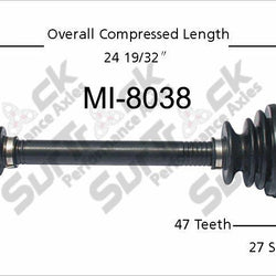 New CV Drive Axle Shaft Fits Dodge Stealth Mitsubishi 3000GT 1991-99 Front D