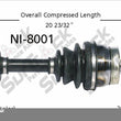 New CV Drive Axle Shaft Fits Nissan D21, Pathfinder 1990-95 Front D/P