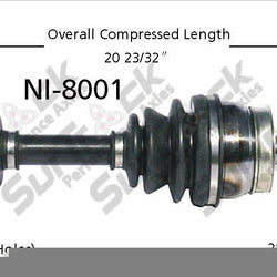 New CV Drive Axle Shaft Fits Nissan D21, Pathfinder 1990-95 Front D/P