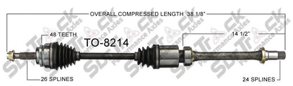 New CV Drive Axle Shaft Fits Toyota Camry A/T 2007-09 Front P