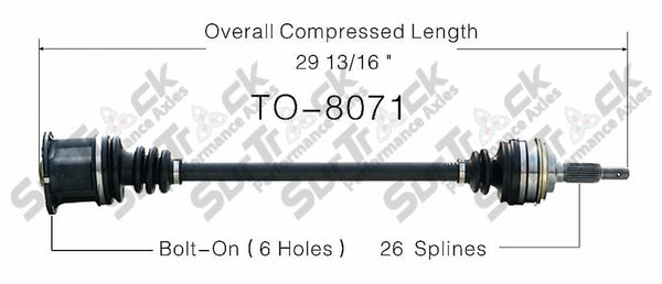 New CV Drive Axle Shaft Fits Toyota MR2 M/T 1985-86 Rear P