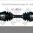 Nuevo eje de transmisión CV para Isuzu Vehicross Passenger 1999-01 delantero P