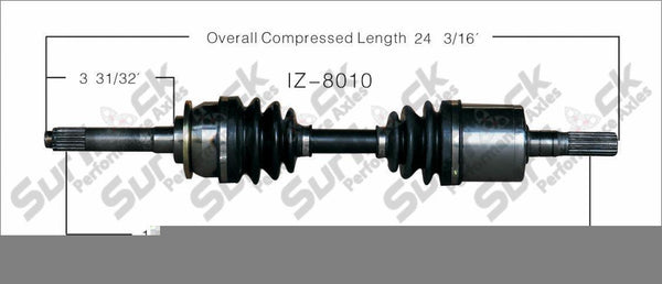 Nuevo eje de transmisión CV para Isuzu Vehicross Passenger 1999-01 delantero P